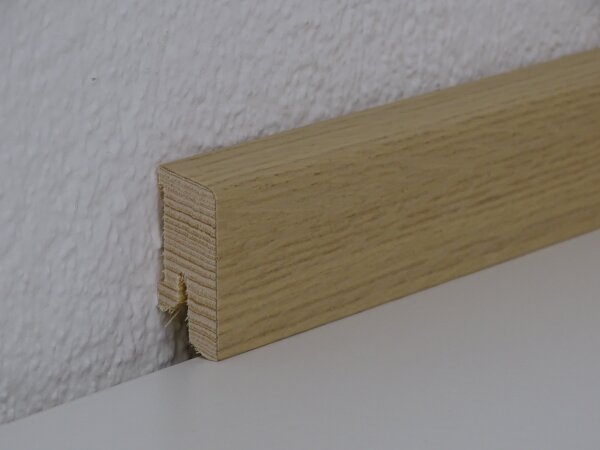 Sockelleiste furniert Eiche weiss