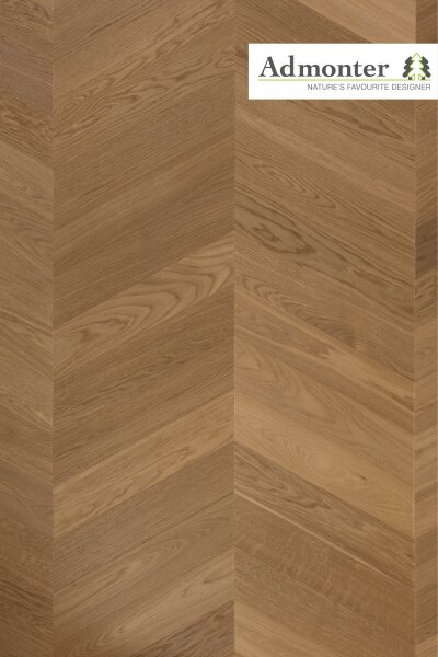 Admonter Parkett Chevron Eiche Seta 45&deg; basic - anger&auml;uchert