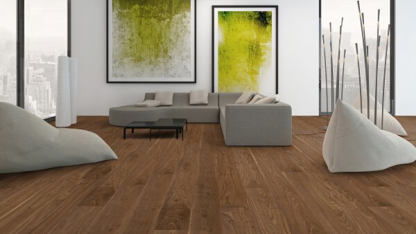 Scheucher Parkett | WOODflor 222 | Landhausdiele Nuss amerikanisch | Natur Natura | VALLETTA PUROTEC