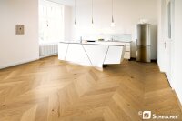 Scheucher Parkett | MULTIflor 11 | Franz&ouml;sisches Fischgr&auml;t 45&deg; | Eiche Country Natura | VALLETTA SEDA