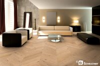 Scheucher Parkett | MULTIflor 11 | Franz&ouml;sisches Fischgr&auml;t 45&deg; | Eiche Country Perla | VALLETTA SEDA