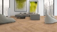 Scheucher Parkett | MULTIflor 11 | Franz&ouml;sisches Fischgr&auml;t 45&deg; | Eiche Country Perla | VALLETTA SEDA