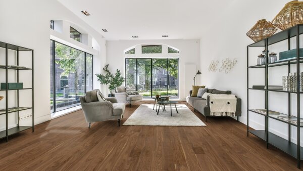 Scheucher Parkett | WOODflor 182 | Landhausdiele Nuss amerikanisch | Natur Natura | PUROTEC